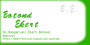 botond ekert business card